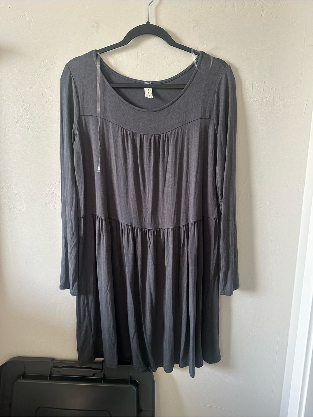 mts Long Sleeve Swing Dress - Charcoal Gray